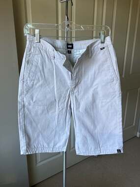 Vans Authentic Chino Shorts Light Grey Size 28